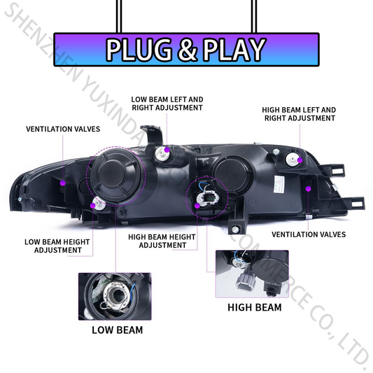 Auto Headlight for Nissan Skyline R33 GTR 1993-1996 gtst 93-96 spec 1 Not for 95-98