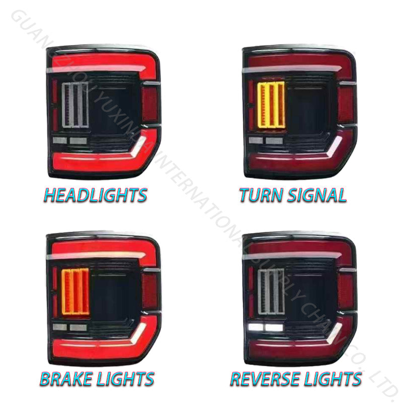 SINDAR Auto 2pcs LED taillight with startup animation Suitable for Jeep Gladiator 2020-2025