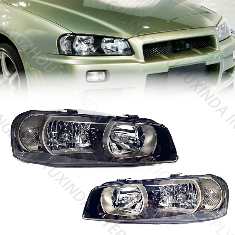 Auto Headlight Suitable for Nissan Skyline 5th Generation R34 GT GTR GT-R 1999-2002 Head Lamp 99-02 2003-2007