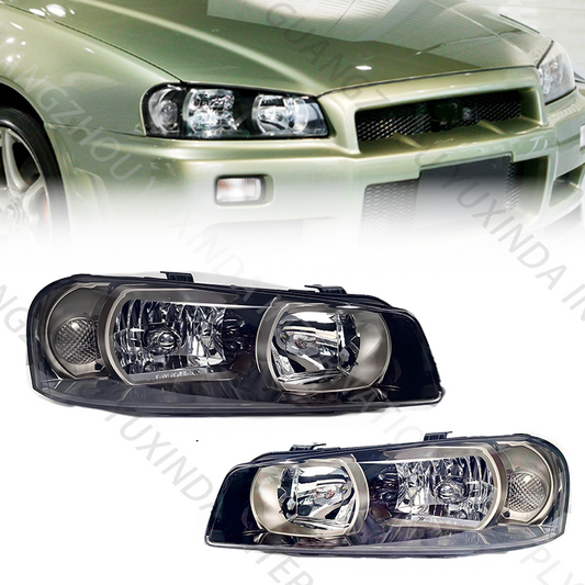 Auto Headlight Suitable for Nissan Skyline 5th Generation R34 GT GTR GT-R 1999-2002 Head Lamp 99-02 2003-2007