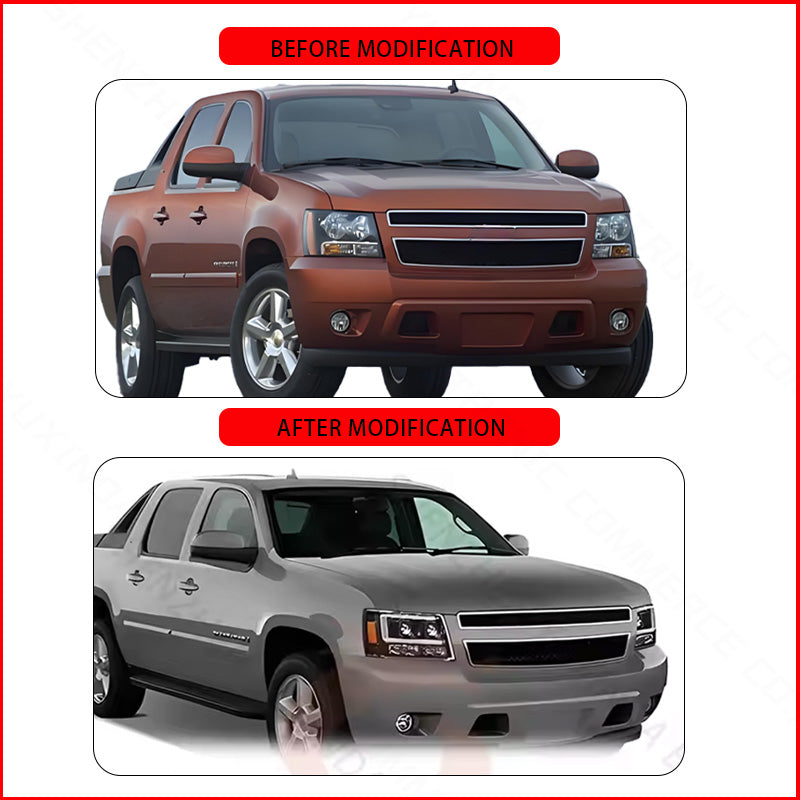 LED Headlight for Chevrolet Tahoe Avalanche Suburban 1500 2500 2007-2014 Turn Signal Headlamp Black Housing 07-14