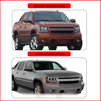 LED Headlight for Chevrolet Tahoe Avalanche Suburban 1500 2500 2007-2014 Turn Signal Headlamp Black Housing 07-14