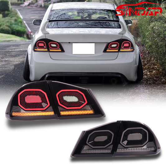 SINDAR Auto LED Animated Running Light Taillight for Honda Civic 8th FD SeriesFD2 Type R Mugen 2006-2015 Starry Sky Light Style