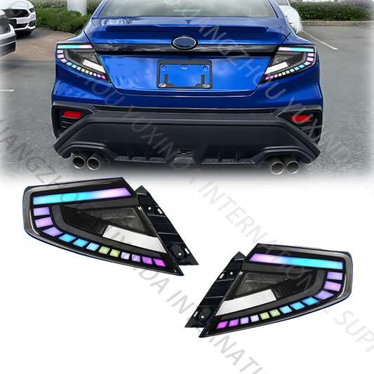 SINDAR Auto WRX 21-25 LED Rear Lights Assembly RGB Taillights Modification for Subaru WRX 2th Gen 2021-2025 New Design