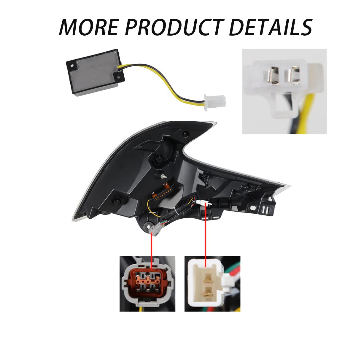 SINDAR Car RGB Tail Lamp LED Taillight for Nissan 370z 2008-2019 Fairlady Z34 2010 2011