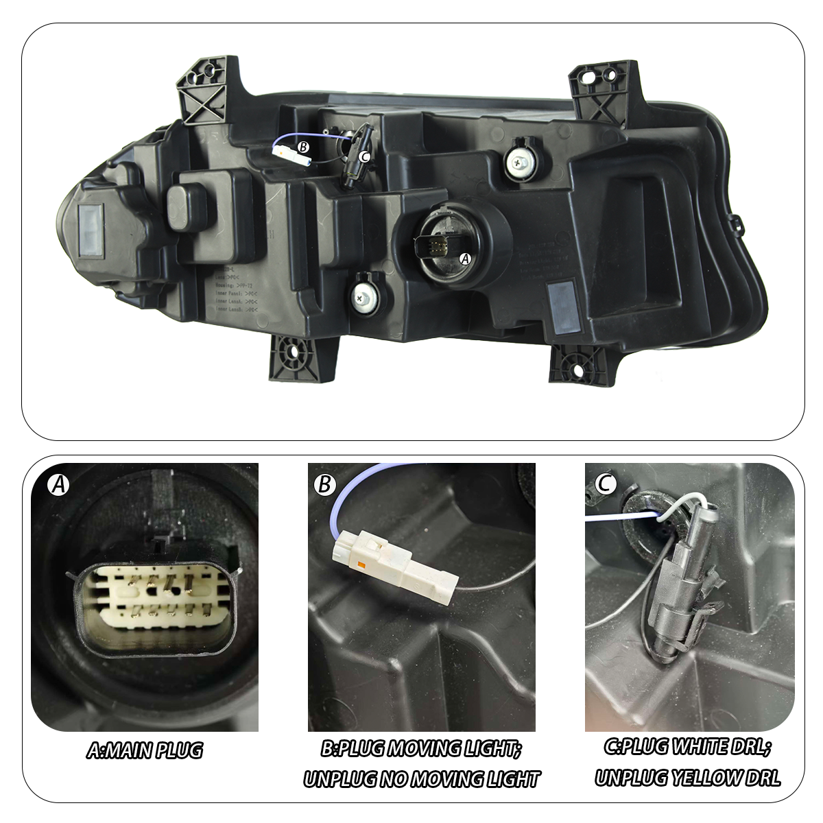 SINDAR RGB Animated Headlight Assembly Modified LED DRL for Dodge Charger SRT HellCat 2015-2021 Facelift 7th Gen 15-21 Wholesale