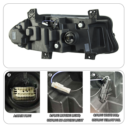 SINDAR RGB Animated Headlight Assembly Modified LED DRL for Dodge Charger SRT HellCat 2015-2021 Facelift 7th Gen 15-21 Wholesale
