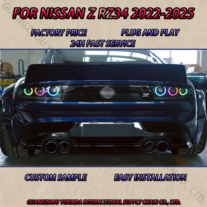 SINDAR Auto RGB Taillights Modified LED Tail Lights for Nissan RZ34 FairladyZ NismoZ 400Z 2022-2025