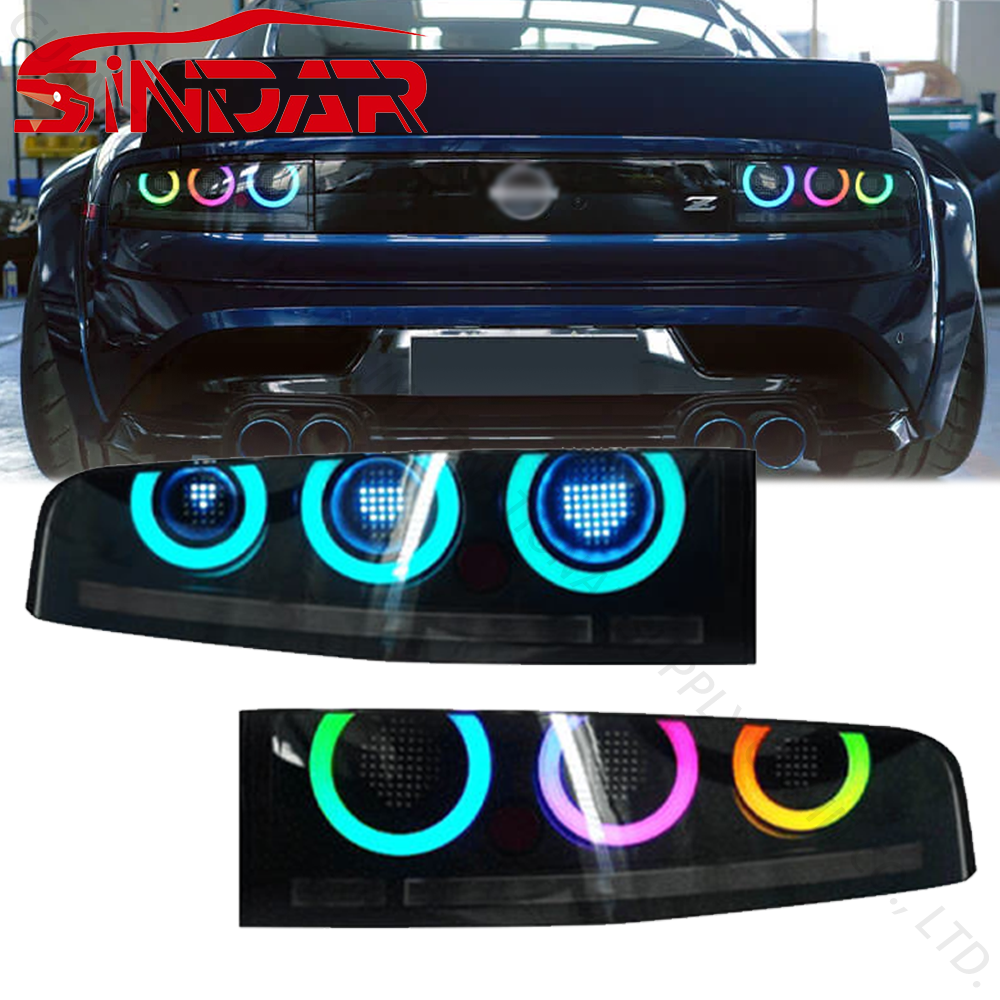 SINDAR Auto RGB Taillights Modified LED Tail Lights for Nissan RZ34 FairladyZ NismoZ 400Z 2022-2025