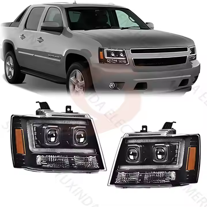 LED Headlight for Chevrolet Tahoe Avalanche Suburban 1500 2500 2007-2014 Turn Signal Headlamp Black Housing 07-14