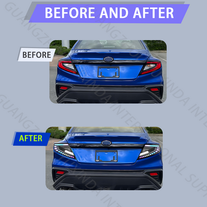 SINDAR Auto WRX 21-25 LED Rear Lights Assembly RGB Taillights Modification for Subaru WRX 2th Gen 2021-2025 New Design