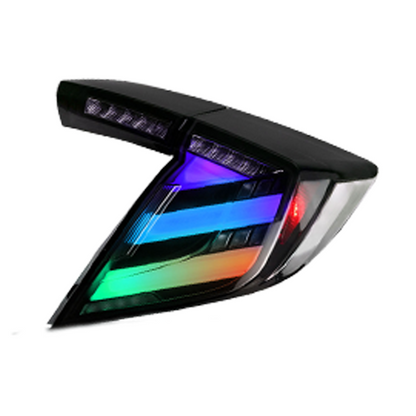 SINDAR Auto RGB Taillights for Honda Civic 2016-2021 10th Gen Hatchback New Design Car LED Lamp Parts 16-21