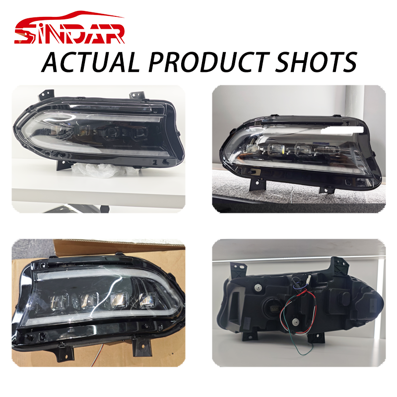SINDAR RGB Animated Headlight Assembly Modified LED DRL for Dodge Charger SRT HellCat 2015-2021 Facelift 7th Gen 15-21 Wholesale