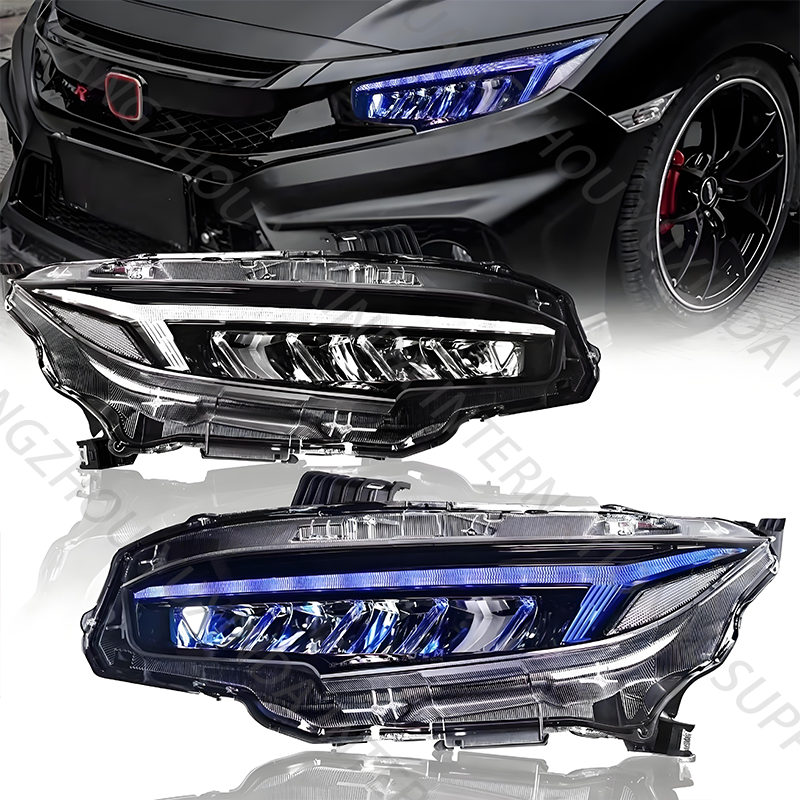 SINDAR Auto New RGB Animated LED Headlight Head Lamp for Honda Civic ten Gen Civic X 2016-2020