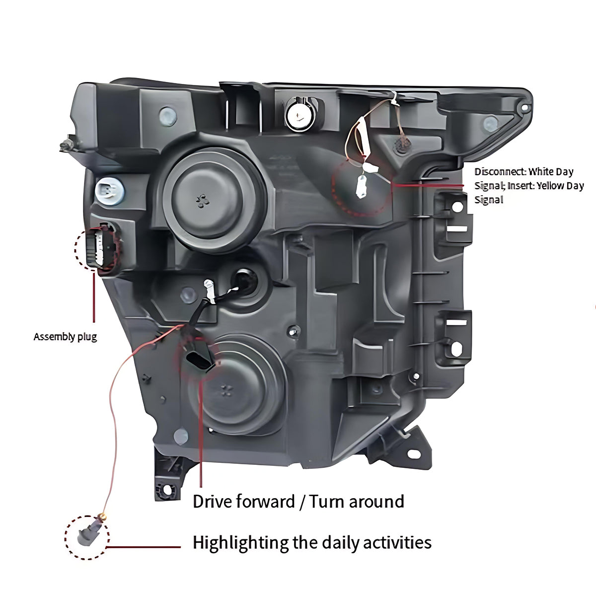 LED Headlight for Ford Raptor F150 2021-2023 Black Housing With DRL Sequential Turning Signal Head Lamp 21-23