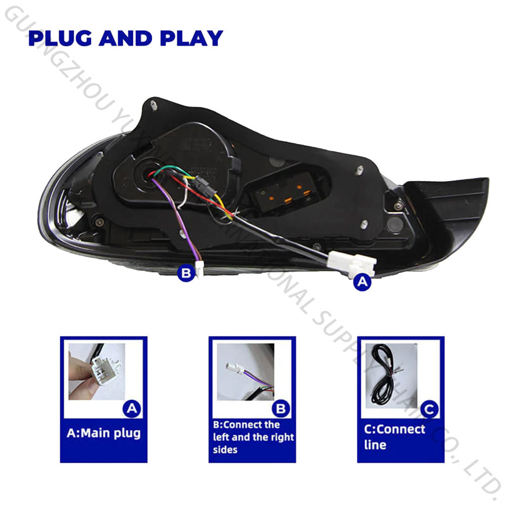 SINDAR Car Digital Taillights Accessories for Toyota GT86 and Subaru BRZ GT86 2012-2023 RGB LED Tail Lights Parts 12-23