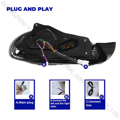 SINDAR Car Digital Taillights Accessories for Toyota GT86 and Subaru BRZ GT86 2012-2023 RGB LED Tail Lights Parts 12-23