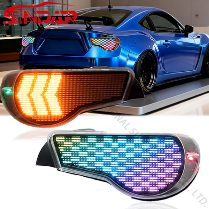 SINDAR Car Digital Taillights Accessories for Toyota GT86 and Subaru BRZ GT86 2012-2023 RGB LED Tail Lights Parts 12-23
