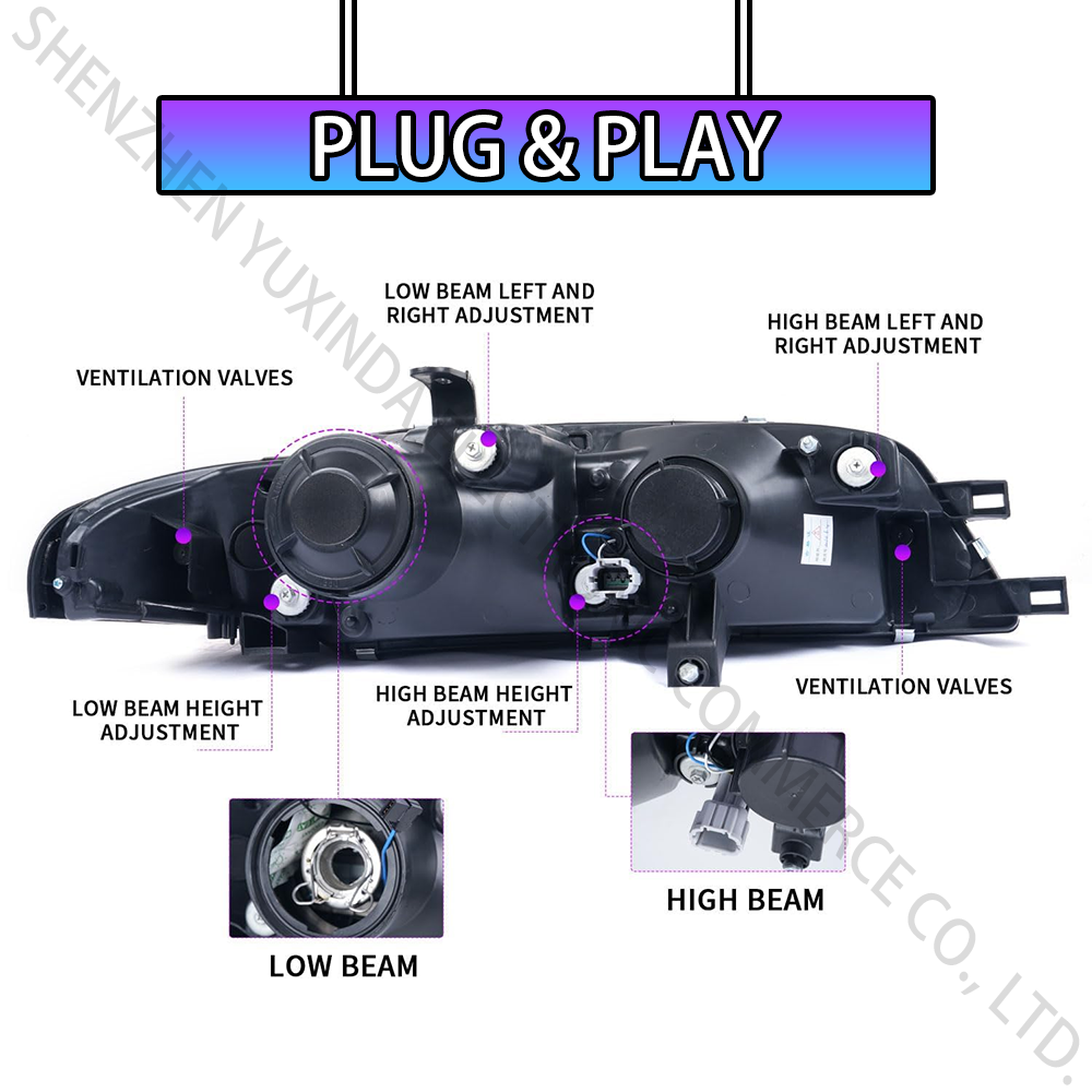 Auto Headlight for Nissan Skyline R33 GTR 1993-1996 gtst 93-96 spec 1 Not for 95-98