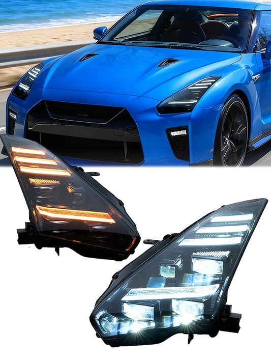 SINDAR Auto LED Headlights Assembly for Nissan GT-R GTR R35 2009-2025 NEW Modified Head Lamp