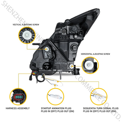 SINDAR Auto LED Headlights Assembly for Nissan GT-R GTR R35 2009-2025 NEW Modified Head Lamp