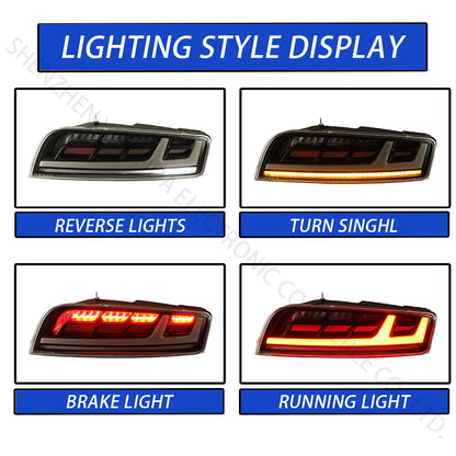 SINDAR Auto LED Taillight Assembly Tail Lamp Accessories for Audi R8 V10 5.2 FSI 2008-2016 1th Gen Upgrade to 2th Gen Taillight