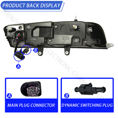 SINDAR Auto LED Taillight Assembly Tail Lamp Accessories for Audi R8 V10 5.2 FSI 2008-2016 1th Gen Upgrade to 2th Gen Taillight