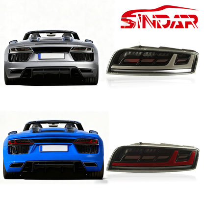 SINDAR Auto LED Taillight Assembly Tail Lamp Accessories for Audi R8 V10 5.2 FSI 2008-2016 1th Gen Upgrade to 2th Gen Taillight