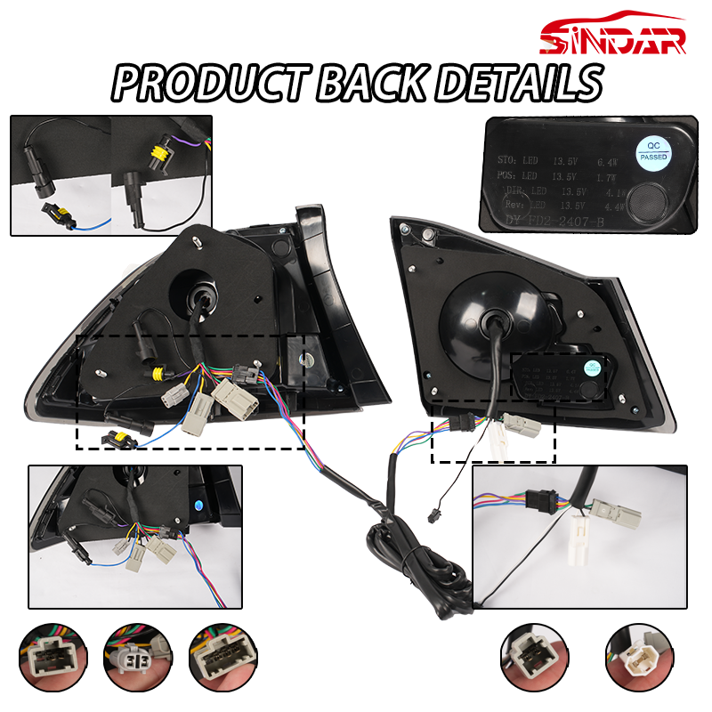 SINDAR Auto LED Animated Running Light Taillight for Honda Civic 8th FD SeriesFD2 Type R Mugen 2006-2015 Starry Sky Light Style