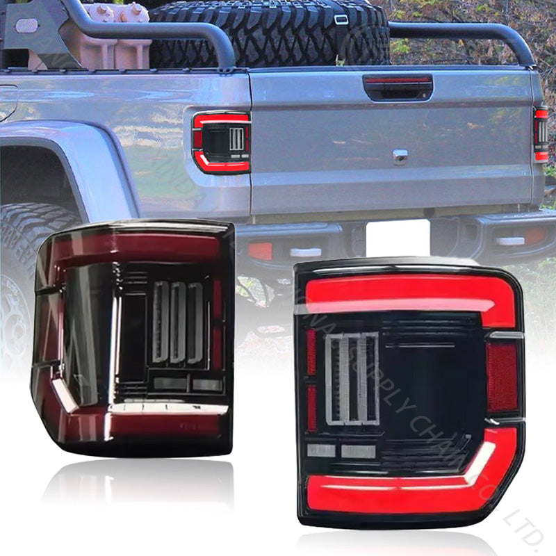 SINDAR Auto 2pcs LED taillight with startup animation Suitable for Jeep Gladiator 2020-2025