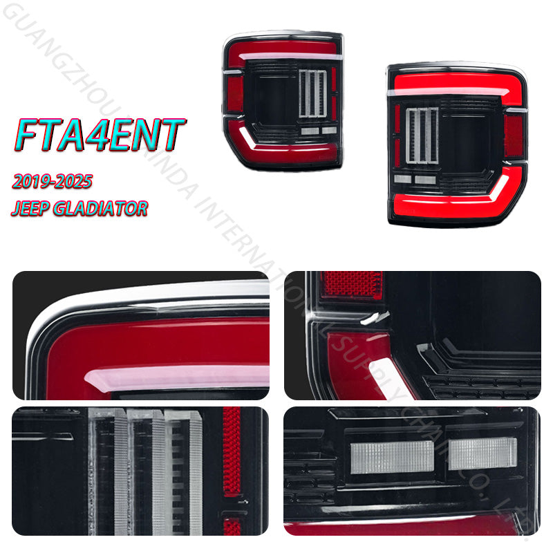 SINDAR Auto 2pcs LED taillight with startup animation Suitable for Jeep Gladiator 2020-2025