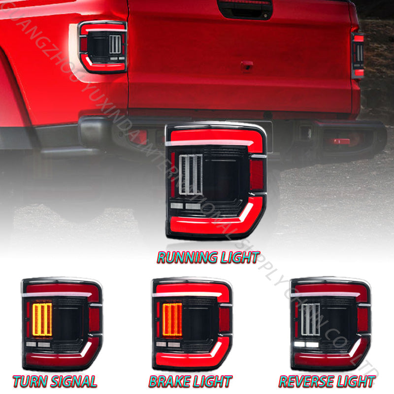 SINDAR Auto 2pcs LED taillight with startup animation Suitable for Jeep Gladiator 2020-2025