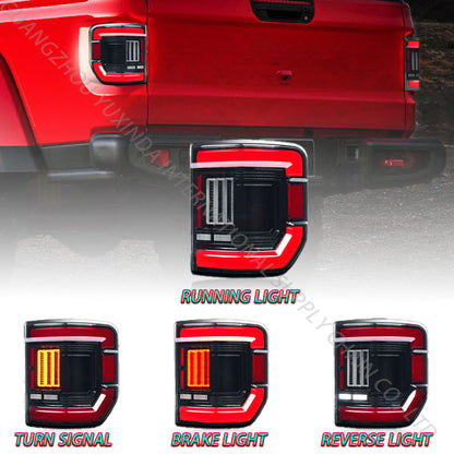 SINDAR Auto 2pcs LED taillight with startup animation Suitable for Jeep Gladiator 2020-2025