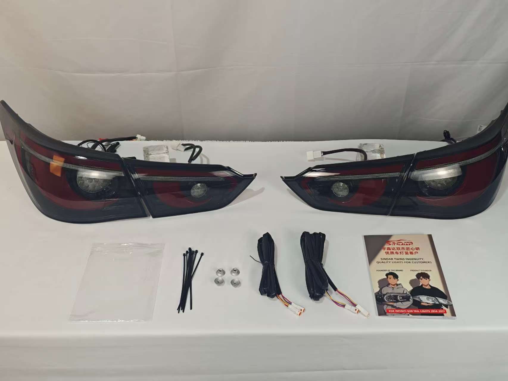 Q50 red LED Taillight all items pic